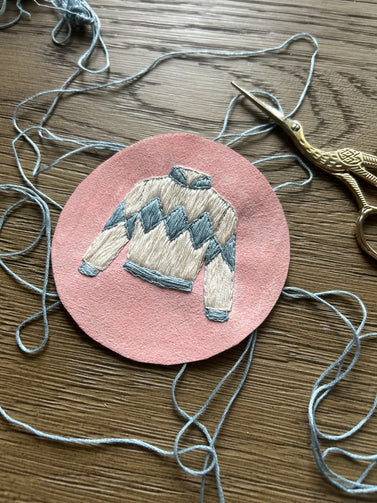 Hand Embroidered Jockey Silk