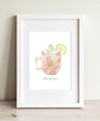 Watercolor Painting of Moscow Mule