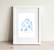 Blue X Watercolor Jockey Silk